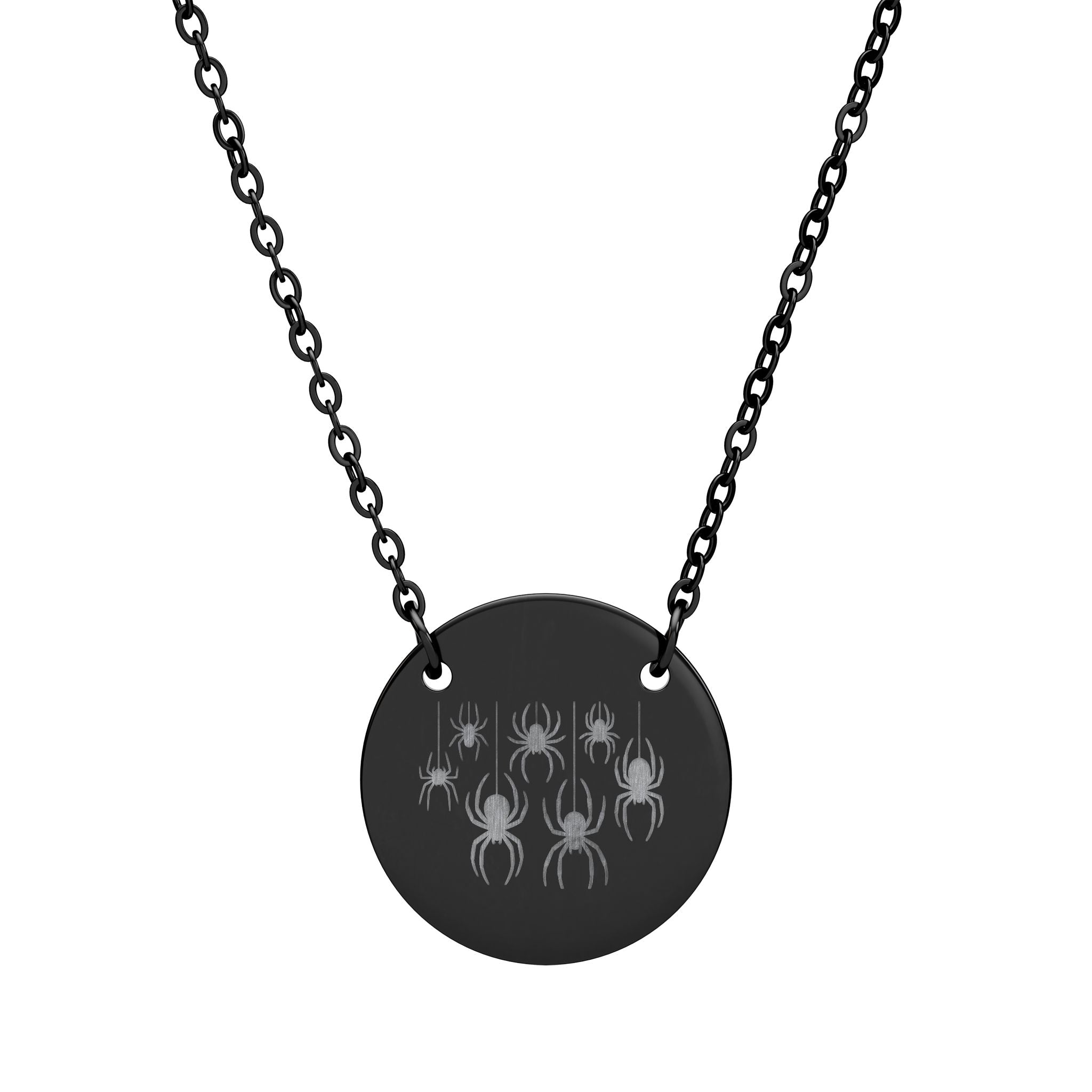 Engravable Round Disc Necklace — Personalized Circle Pendant Gift