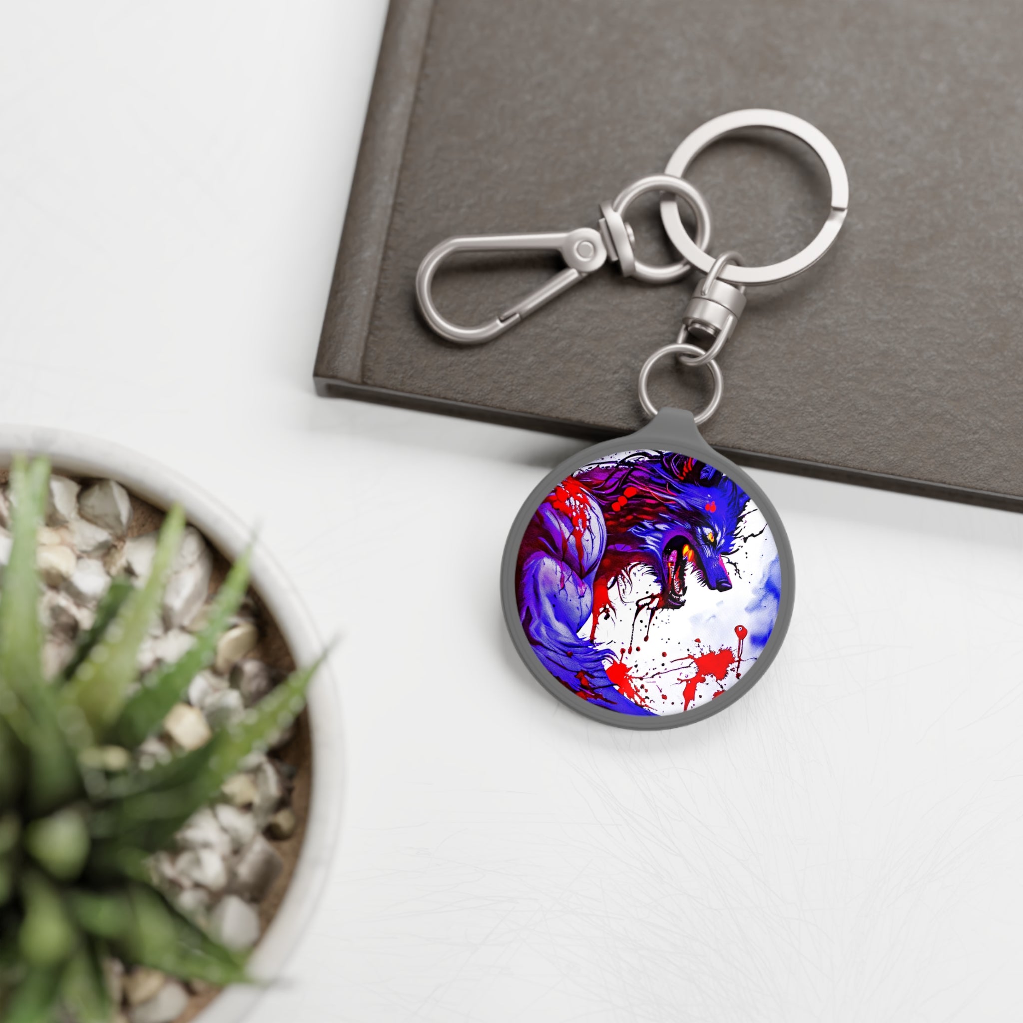 Wolf's Blood Keyring Tag