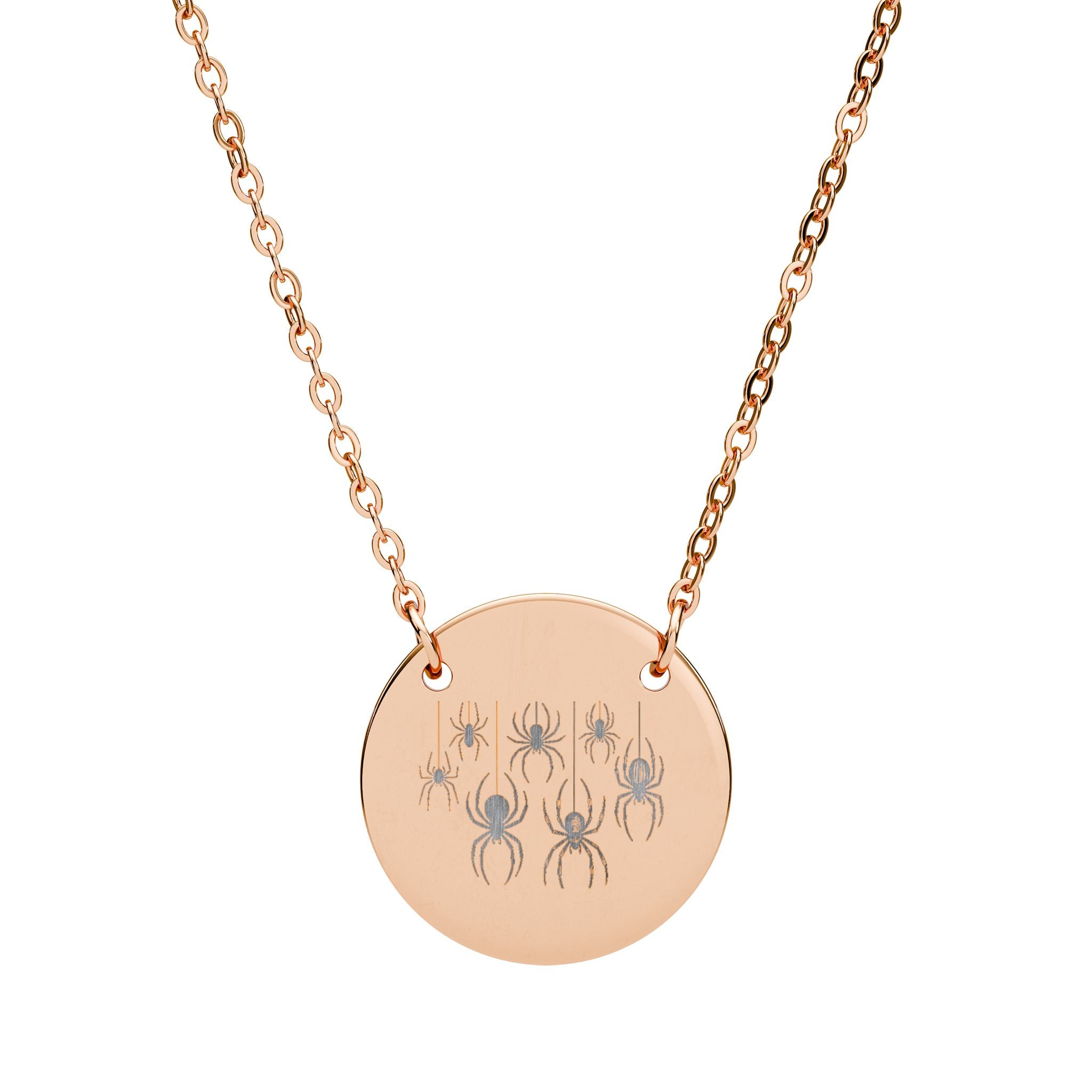 Engravable Round Disc Necklace — Personalized Circle Pendant Gift