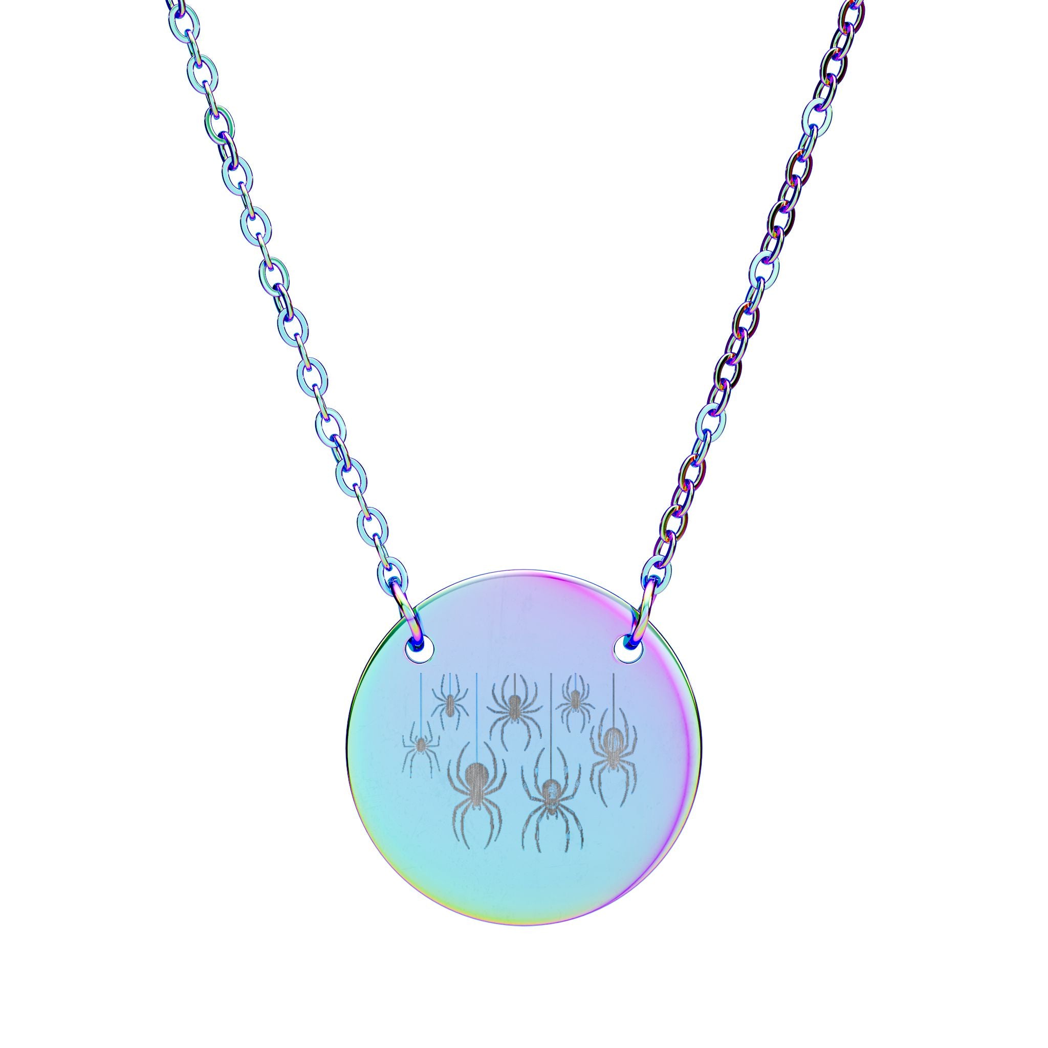 Engravable Round Disc Necklace — Personalized Circle Pendant Gift