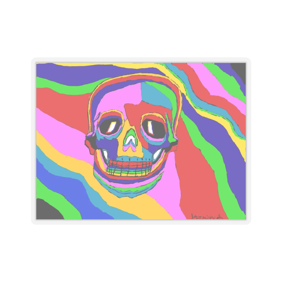 Skulls on a Trip Kiss-Cut Stickers
