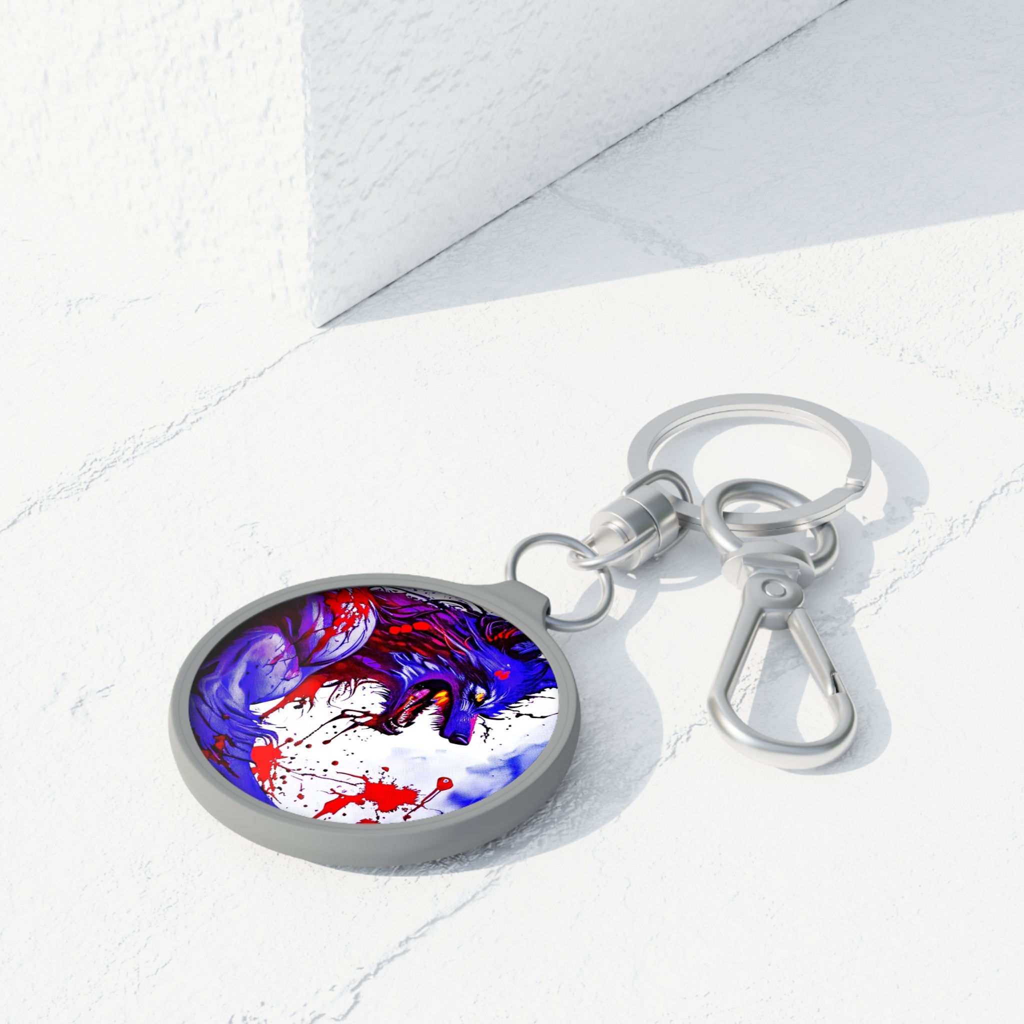 Wolf's Blood Keyring Tag