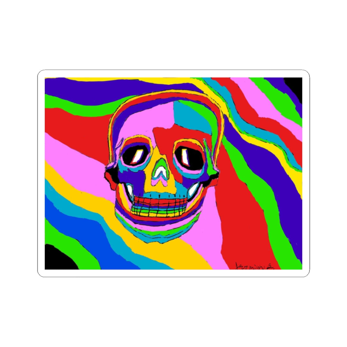 Skulls on a Trip Kiss-Cut Stickers