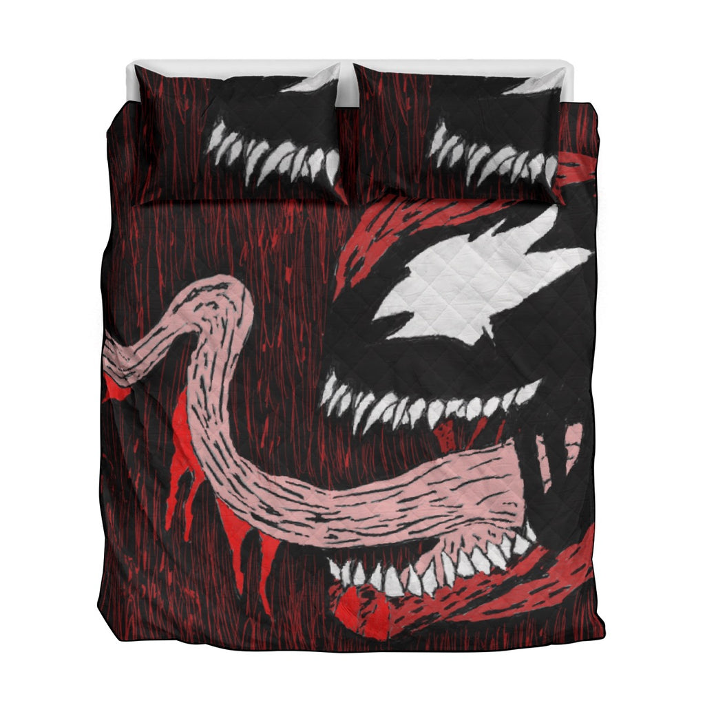 Quilt & Pillow Cases With  Edge-wrapping Strips