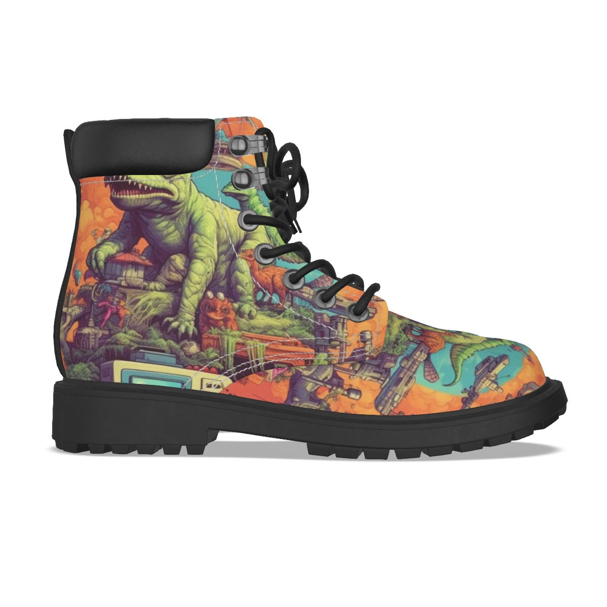 All-Over Print Men's Short Boots