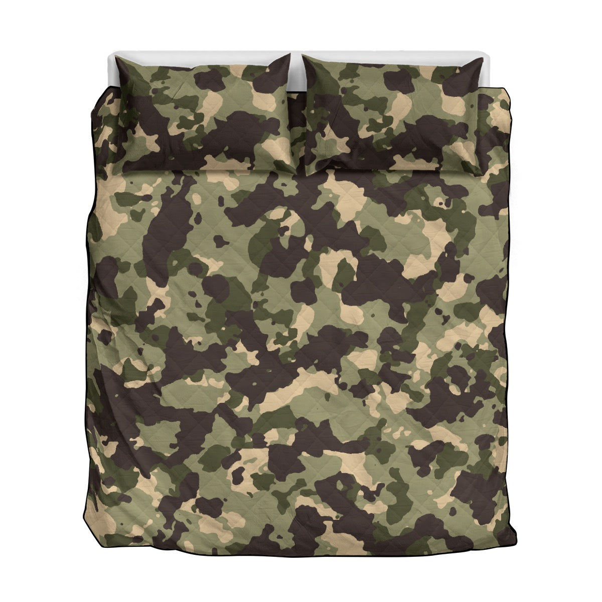 Quilt & Pillow Cases With  Edge-wrapping Strips