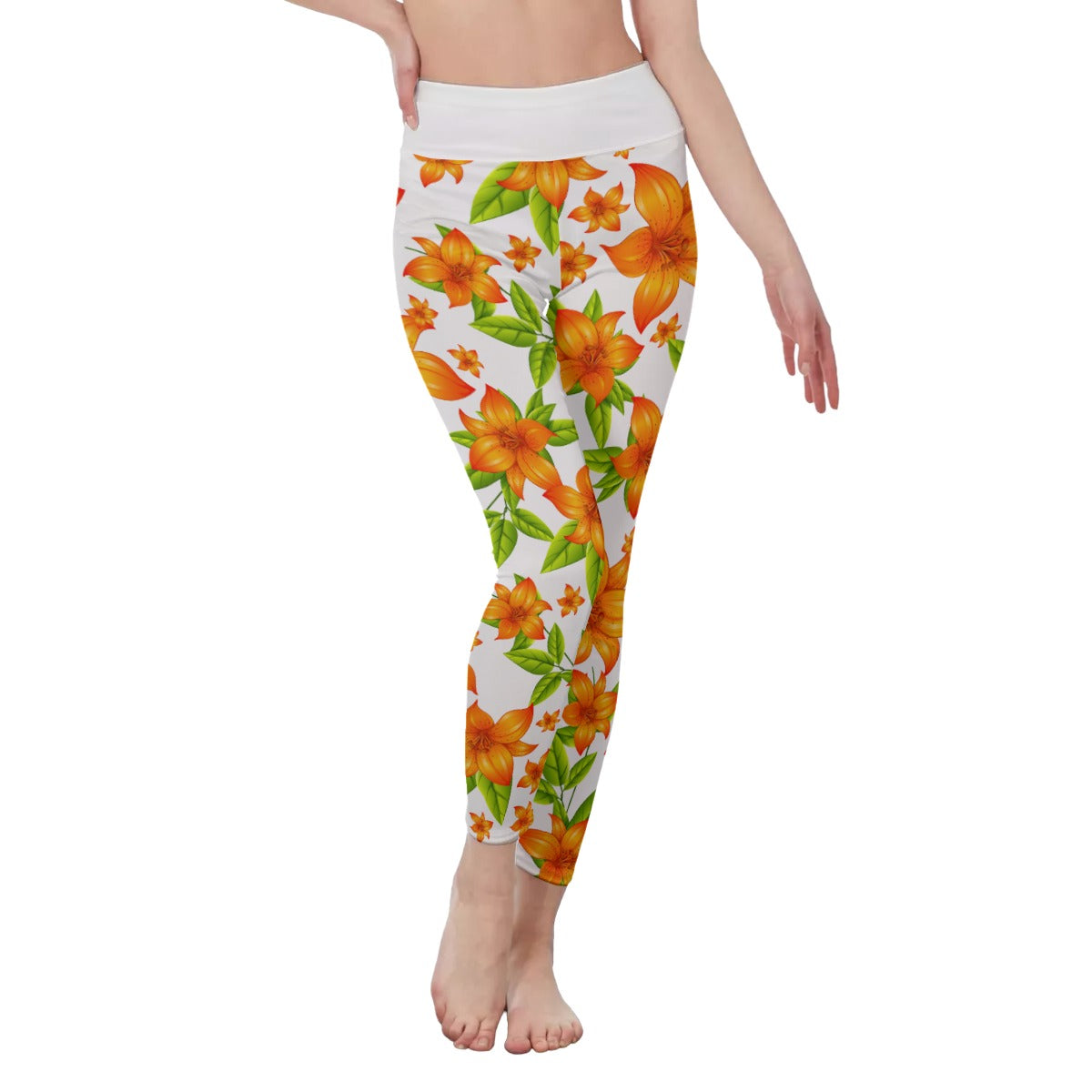 All-Over Print Women's High Waist Leggings | Side Stitch Closure
