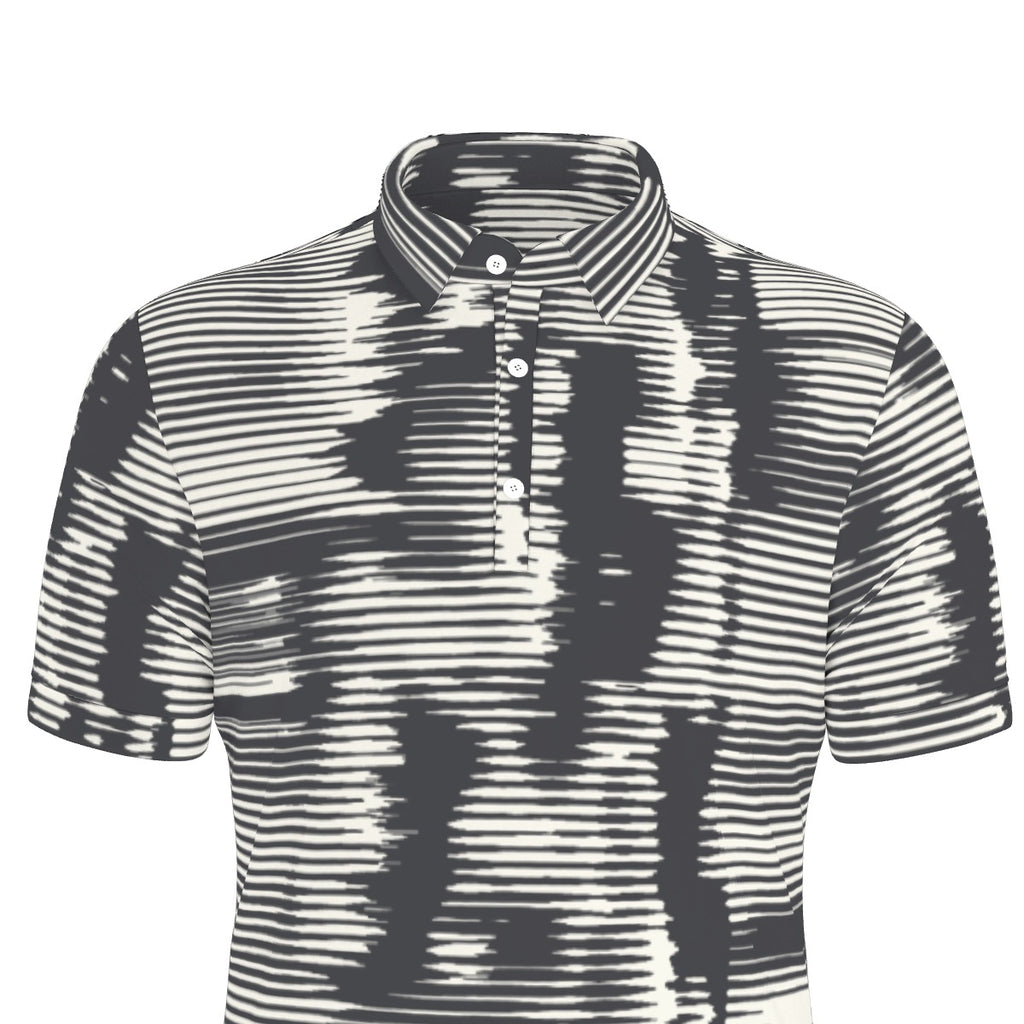 All-Over Print Men's Stretch Collar Polo Shirt