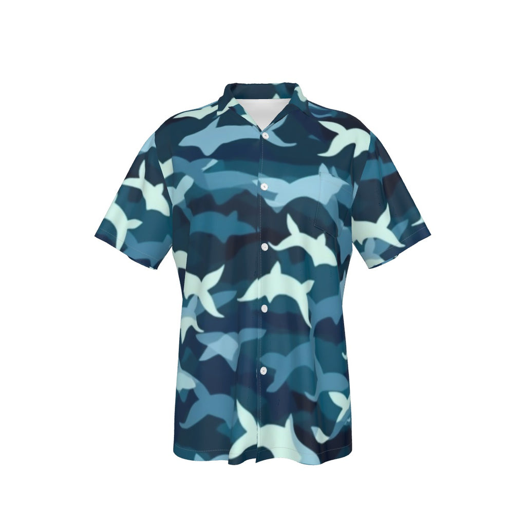 All-Over Print Men's Hawaiian Shirt With Pocket