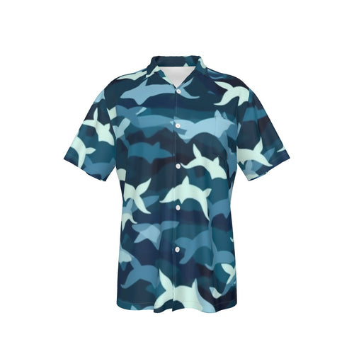 All-Over Print Men's Hawaiian Shirt With Pocket