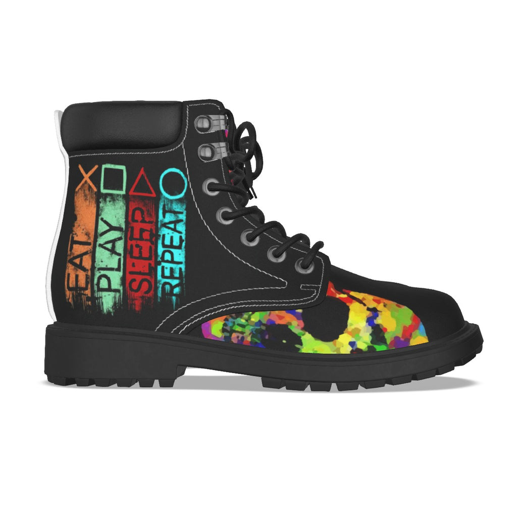 All-Over Print Men's Short Boots