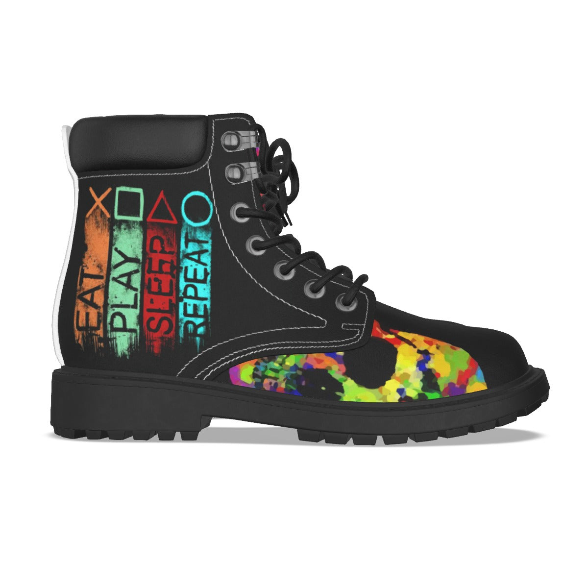 All-Over Print Men's Short Boots