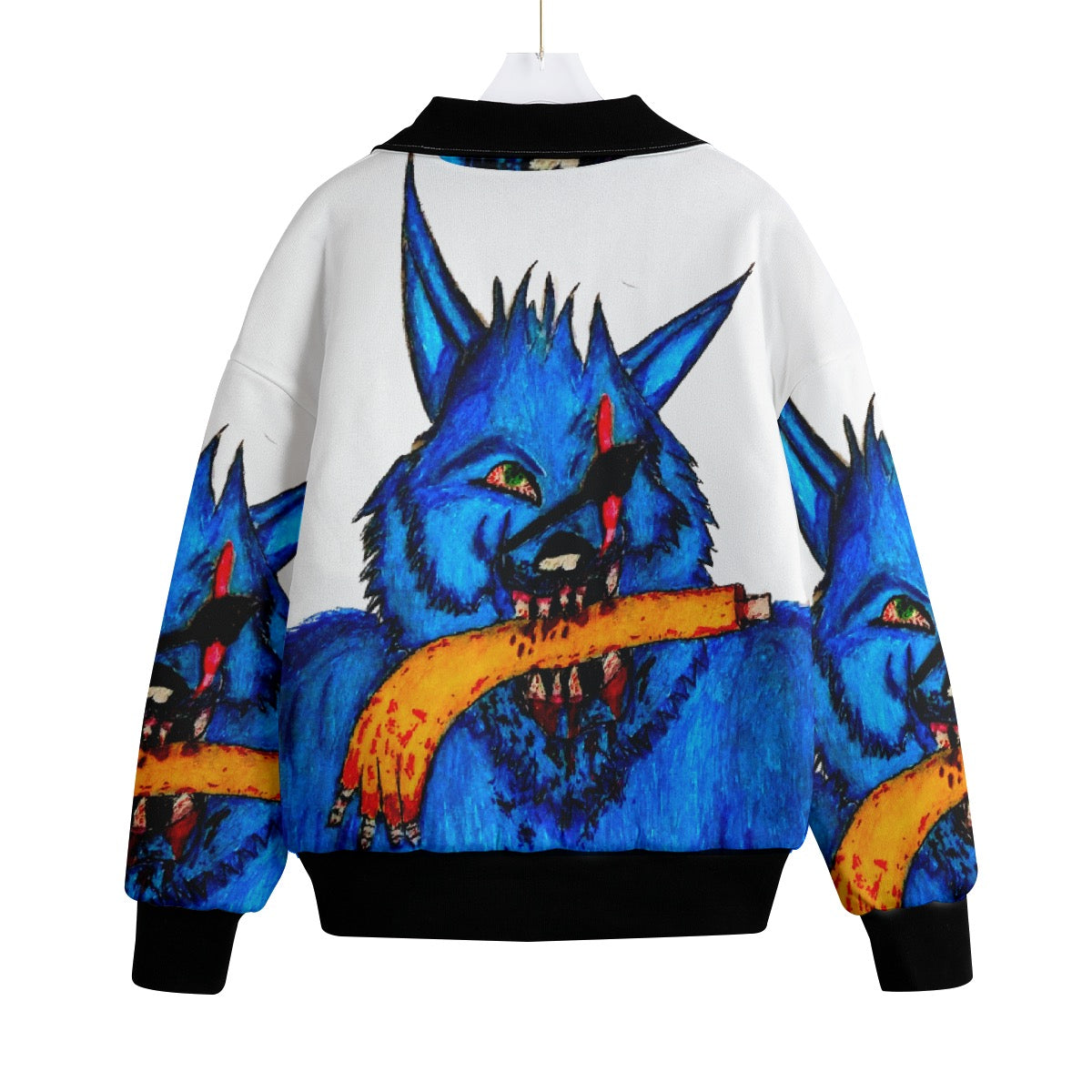 All-Over Print Unisex Knitted Fleece Lapel Outwear