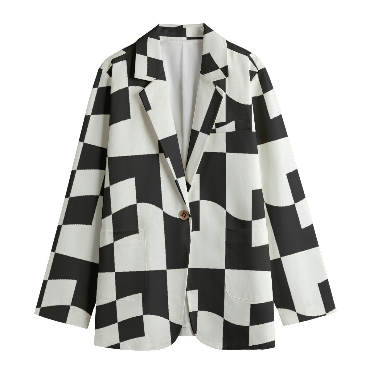 All-Over Print Women's Leisure Blazer | 245GSM Cotton