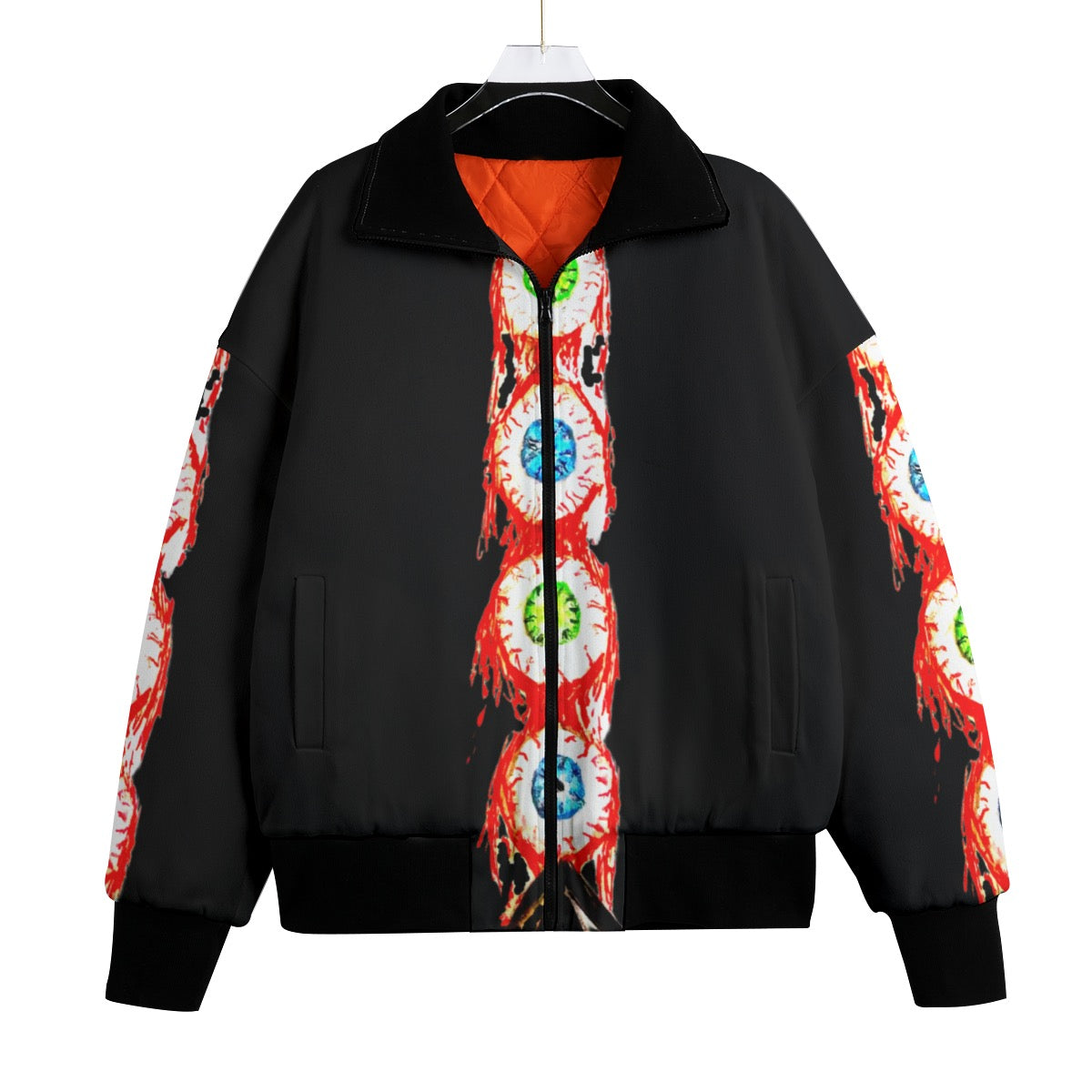 All-Over Print Unisex Knitted Fleece Lapel Outwear