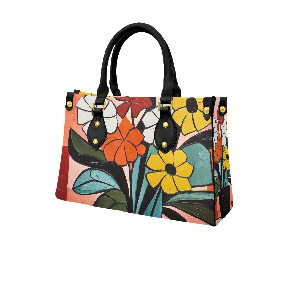 Women's Tote Bag With Black Handle