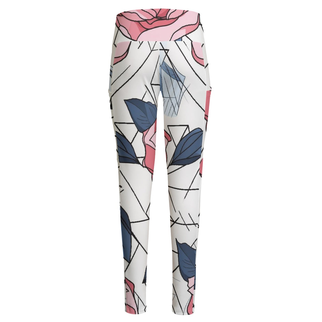 All-Over Print Women's High Waist Leggings With Side Pocket