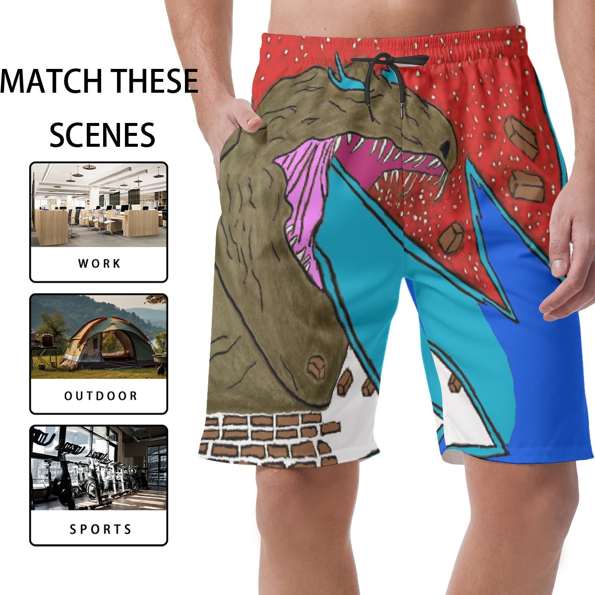 All-Over Print Men's Short Pants