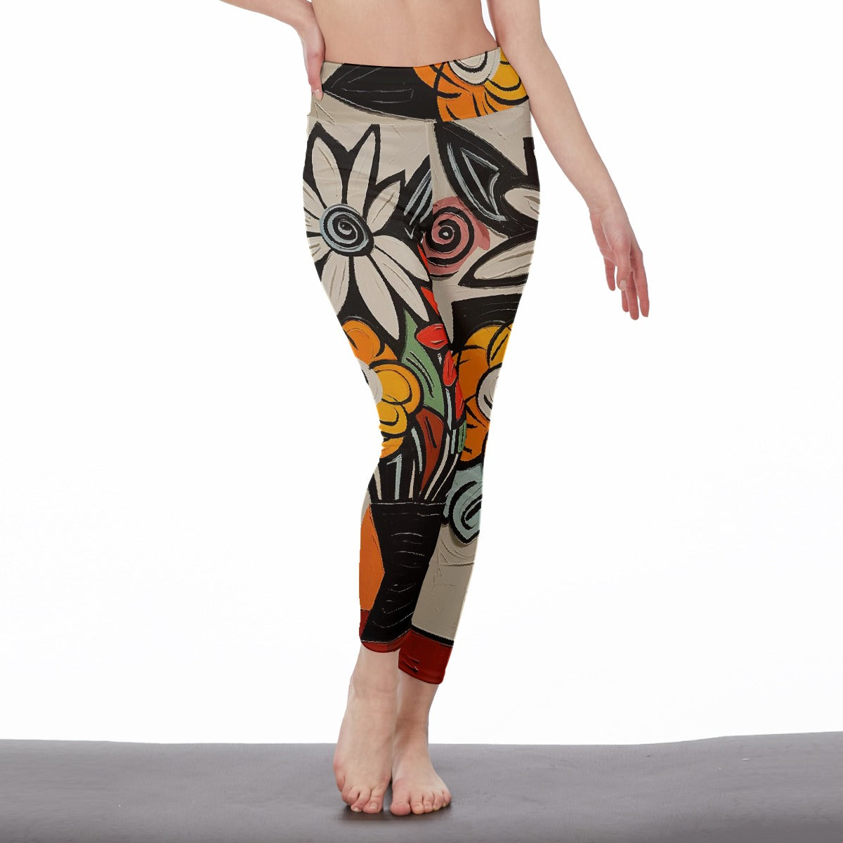 All-Over Print Women's High Waist Leggings | Side Stitch Closure