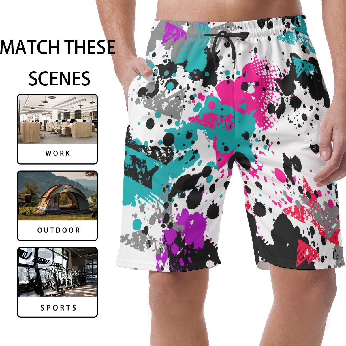 All-Over Print Men's Short Pants