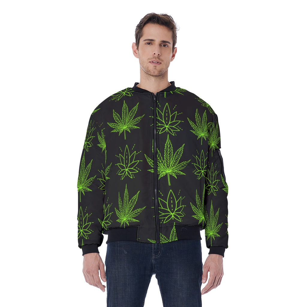 All-Over Print Men's Jacket With Sleeve Pocket