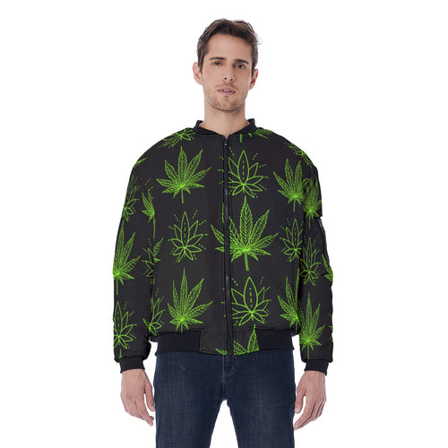 All-Over Print Men's Jacket With Sleeve Pocket
