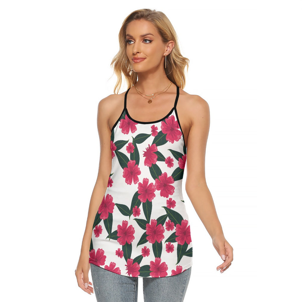 All-Over Print Women's Criss-Cross Open Back Tank Top