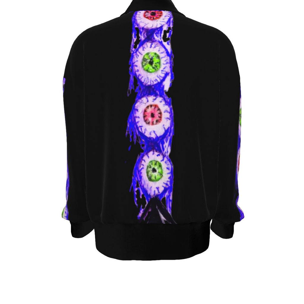 All-Over Print Unisex Knitted Fleece Lapel Outwear