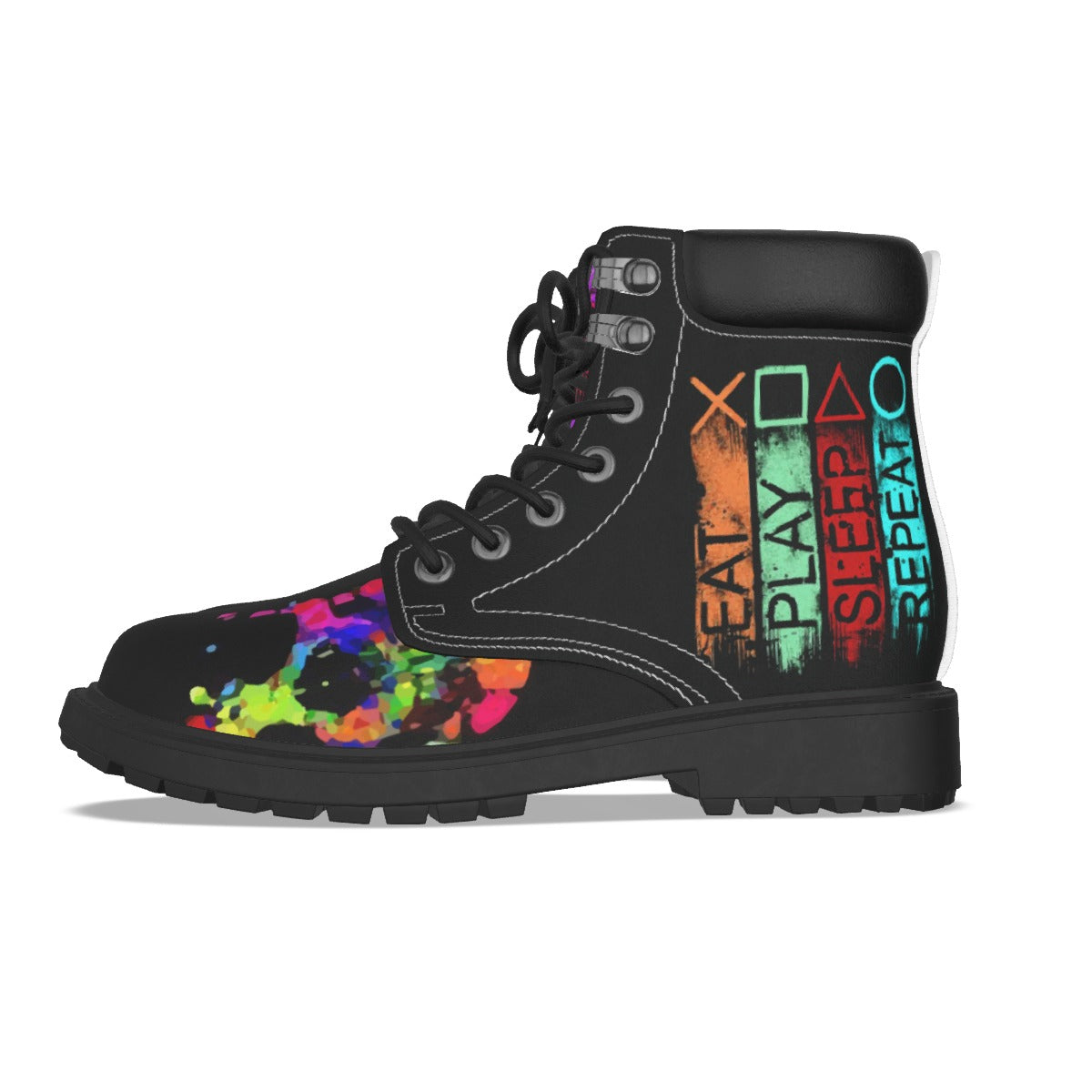 All-Over Print Men's Short Boots