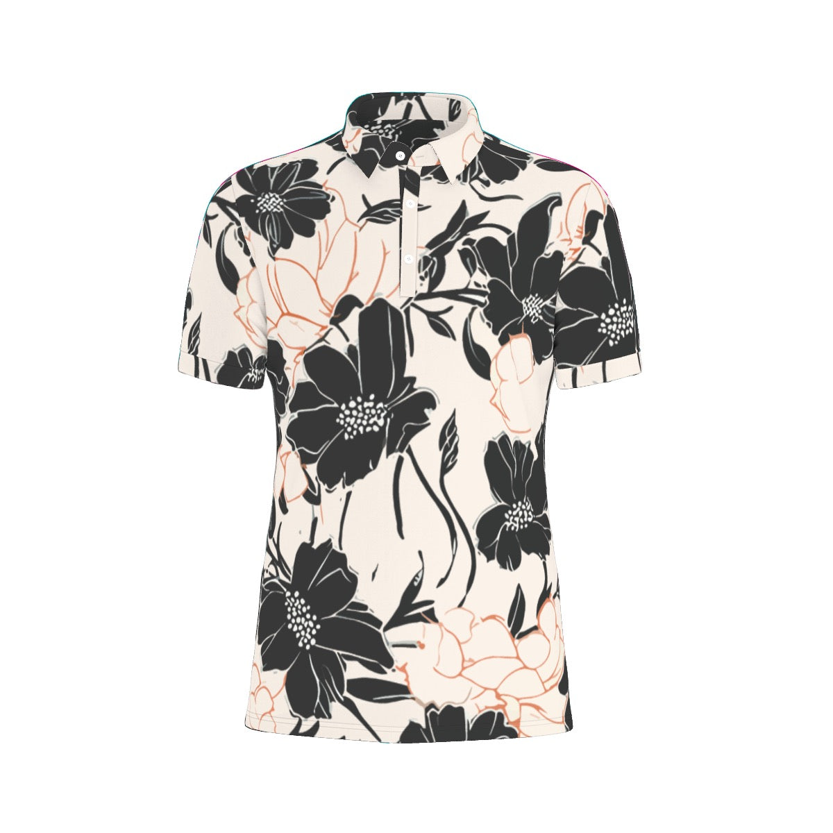All-Over Print Men's Stretch Collar Polo Shirt