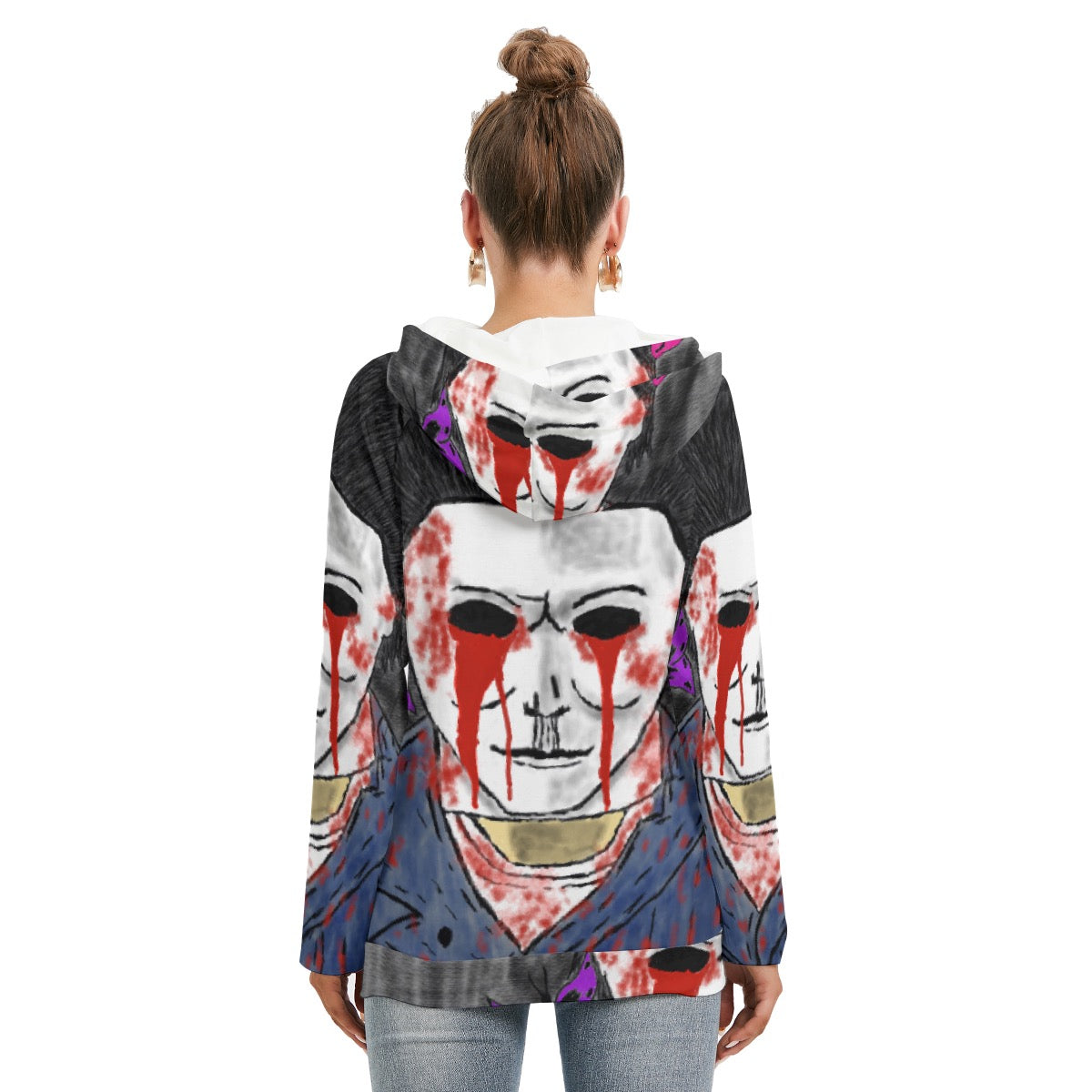All-Over Print Women's Hoodie With Double Hood