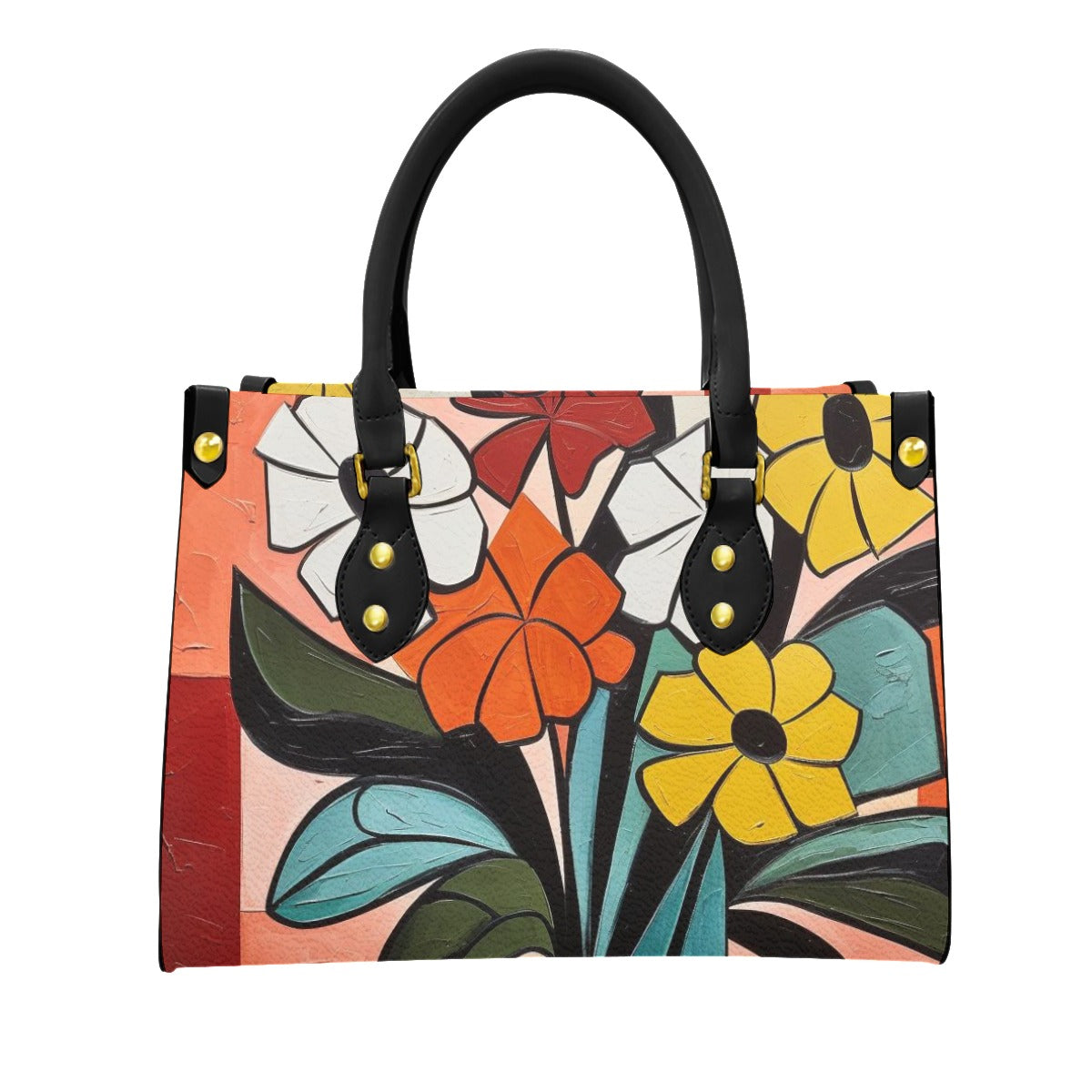Women's Tote Bag With Black Handle