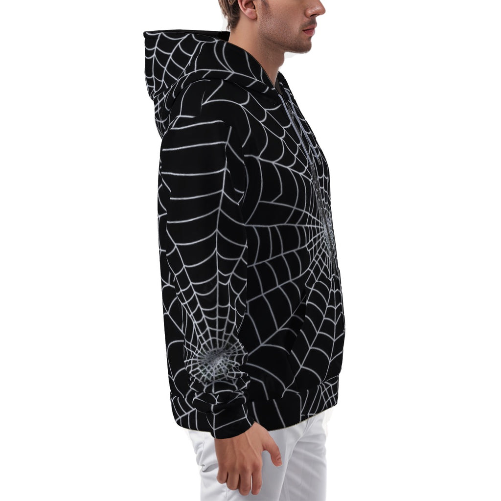 All-Over Print Zip Up Hoodie With Pocket