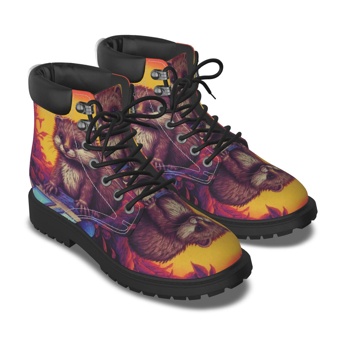 All-Over Print Men's Short Boots