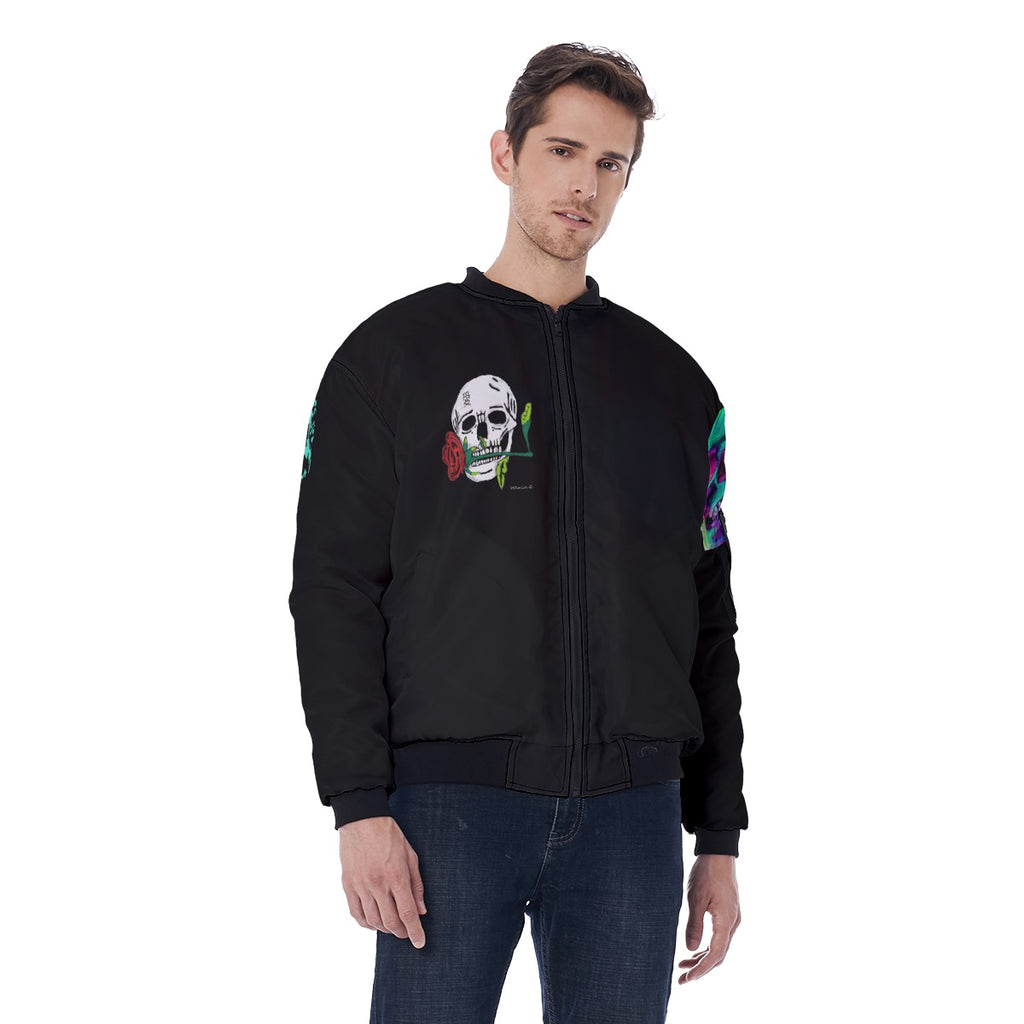 All-Over Print Men's Jacket With Sleeve Pocket