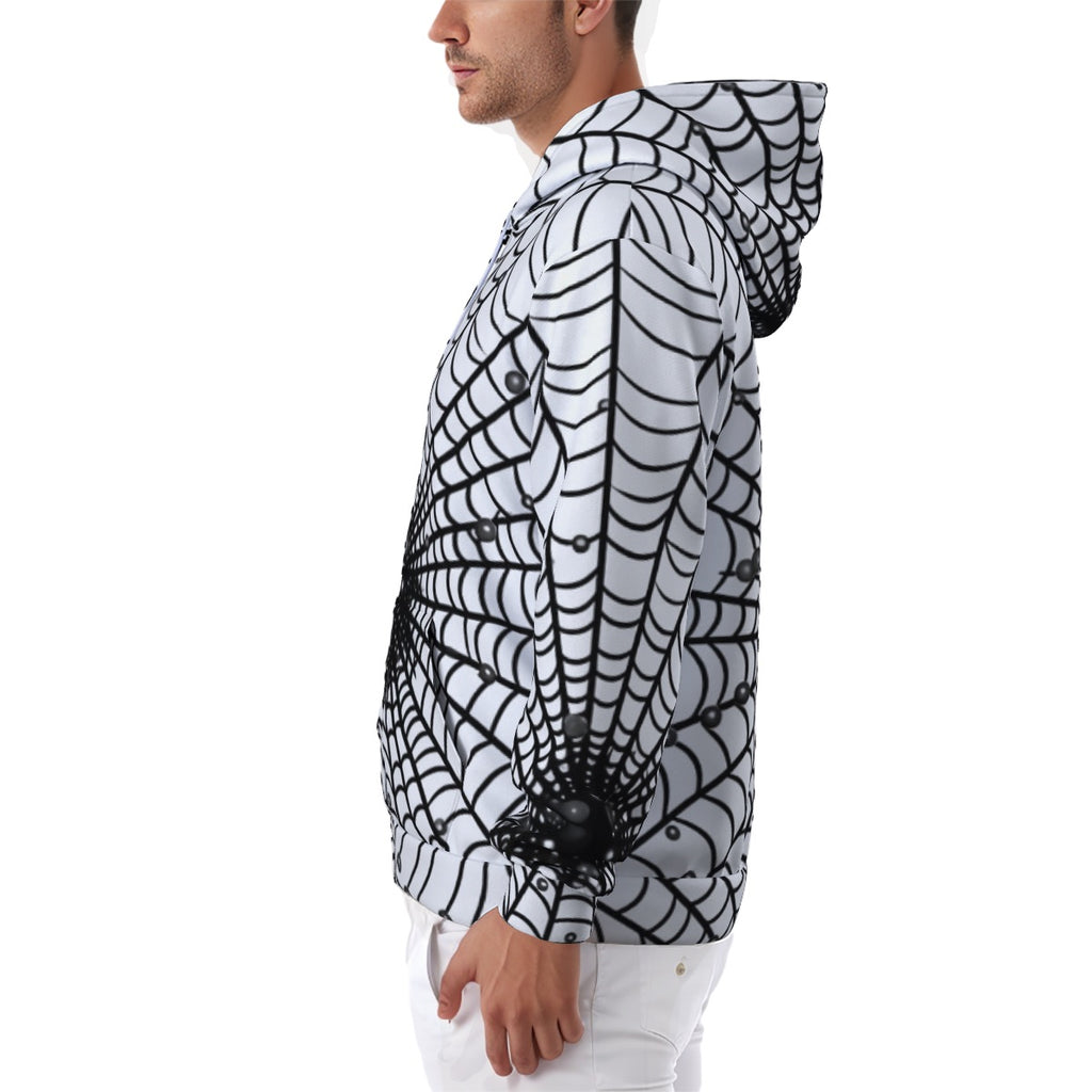 All-Over Print Zip Up Hoodie With Pocket