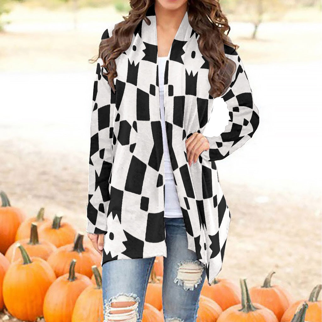 All-Over Print Women's Cardigan With Long Sleeve