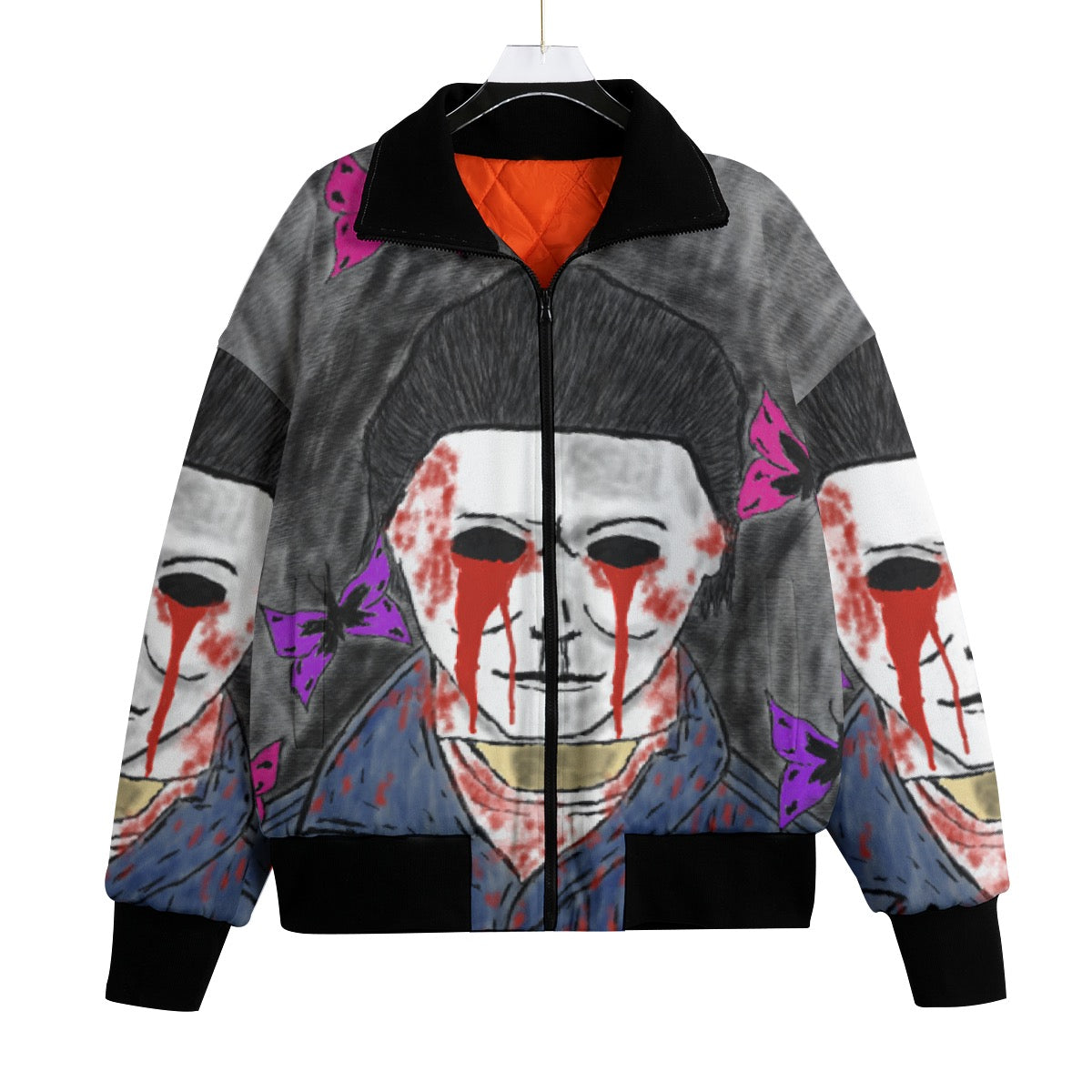 All-Over Print Unisex Knitted Fleece Lapel Outwear