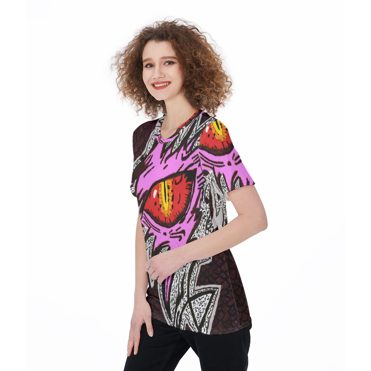 All-Over Print Women's O-Neck T-Shirt|180 GSM Jersey
