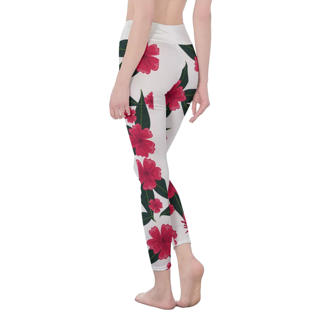 All-Over Print Women's High Waist Leggings | Side Stitch Closure