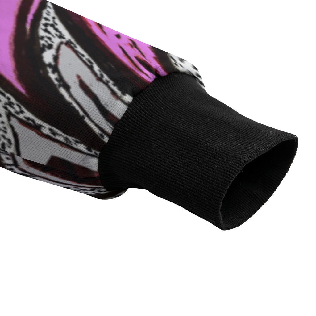 All-Over Print Unisex Knitted Fleece Lapel Outwear