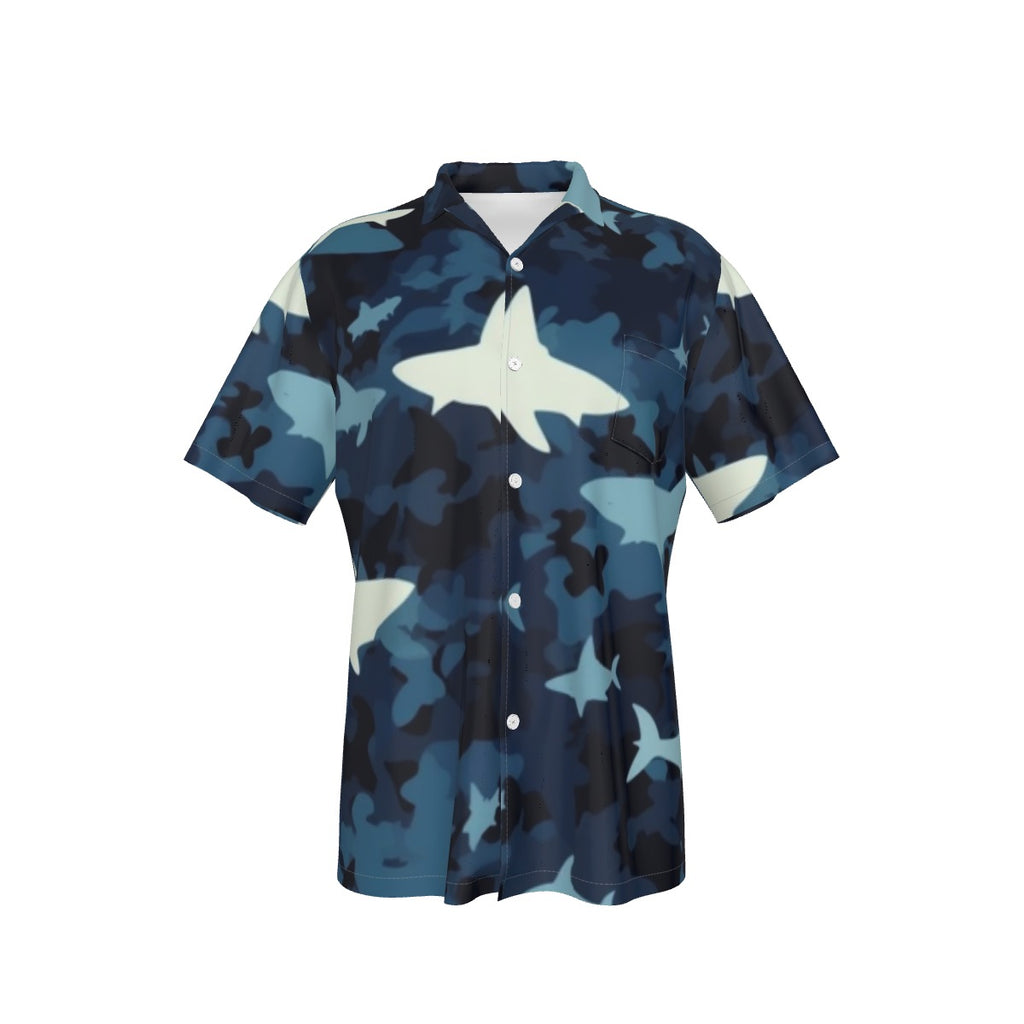 All-Over Print Men's Hawaiian Shirt With Pocket