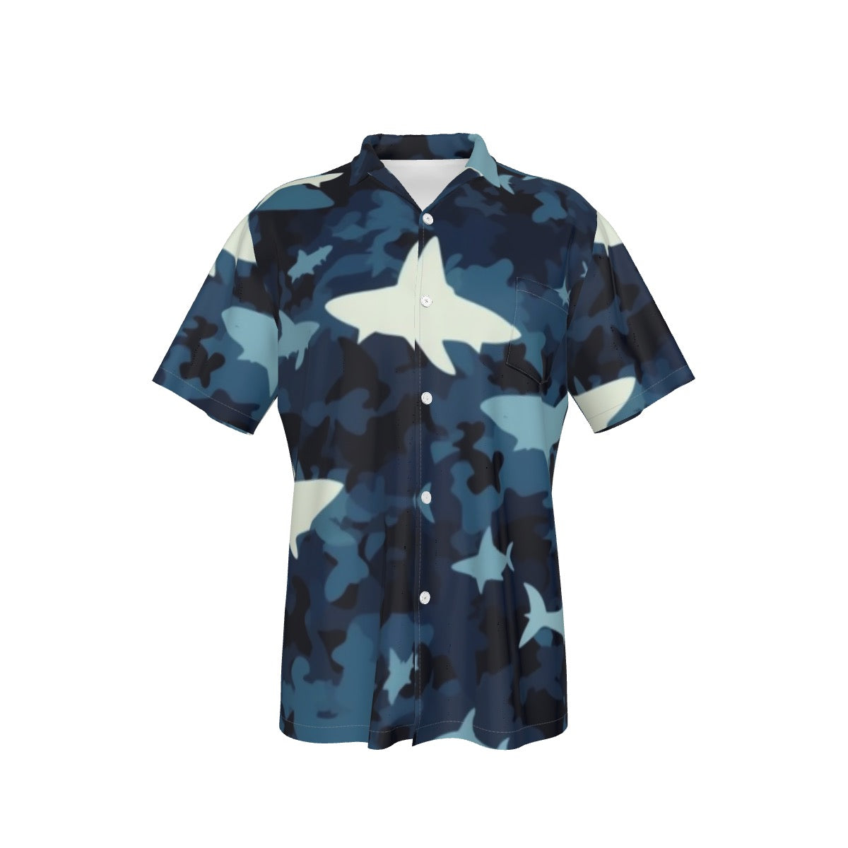 All-Over Print Men's Hawaiian Shirt With Pocket