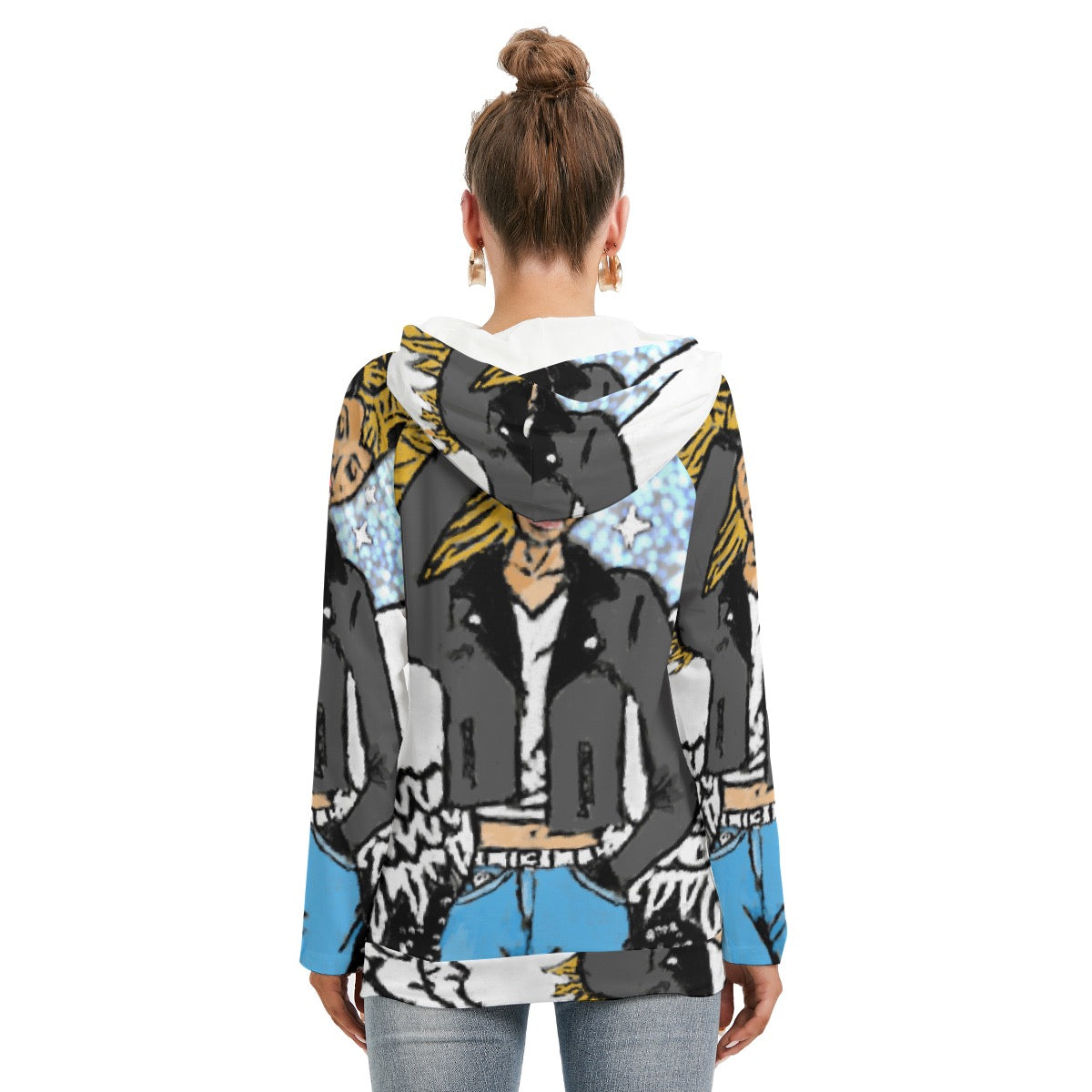 All-Over Print Women's Hoodie With Double Hood