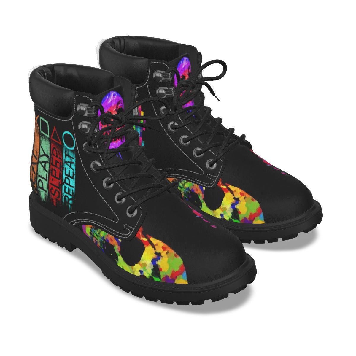 All-Over Print Men's Short Boots