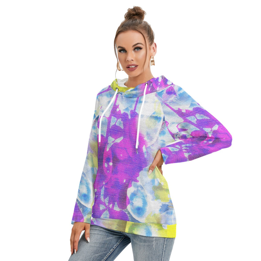All-Over Print Women's Hoodie With Double Hood