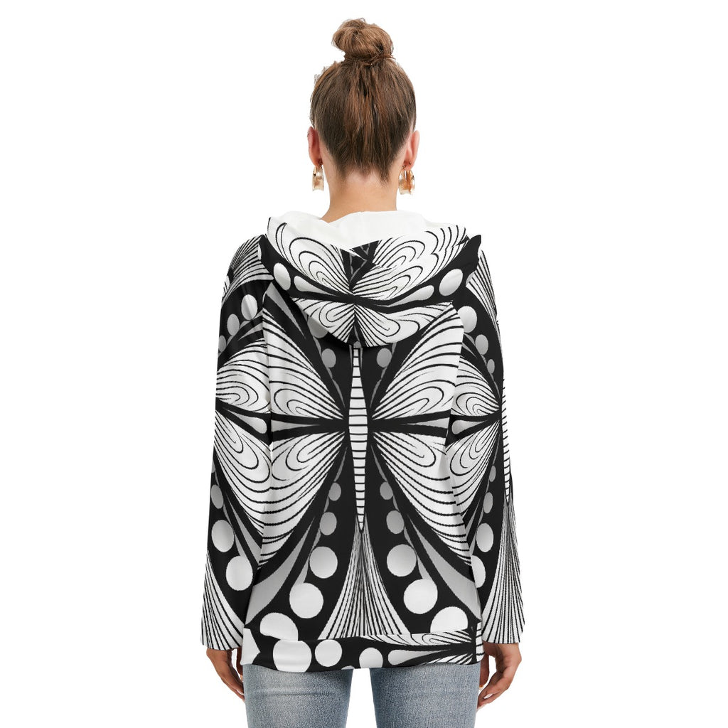 All-Over Print Women's Hoodie With Double Hood