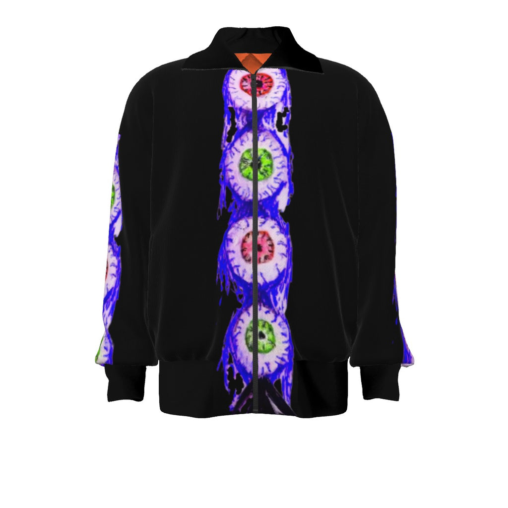 All-Over Print Unisex Knitted Fleece Lapel Outwear