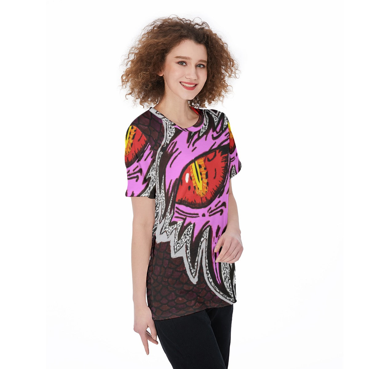All-Over Print Women's O-Neck T-Shirt|180 GSM Jersey