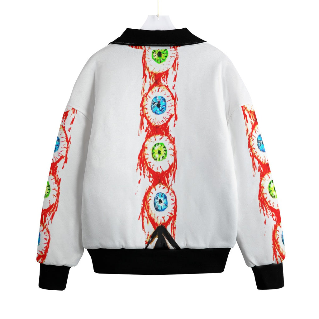 All-Over Print Unisex Knitted Fleece Lapel Outwear